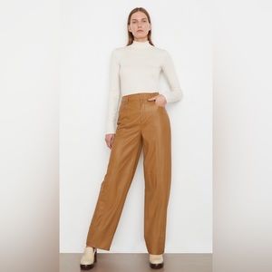 Vince Leather Seamfront Trousers/Pants